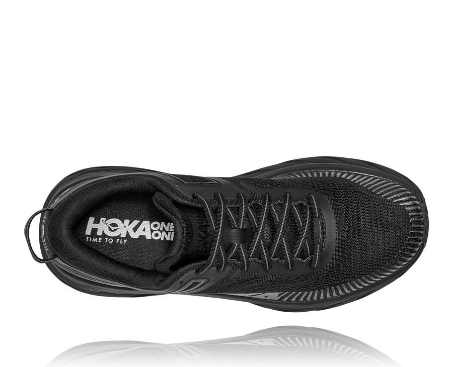 Tenis Hoka One One Hombre Negros - Bondi 7 - XRJM60734